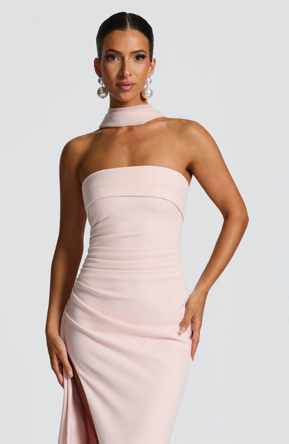 Sophia Blush Maxi Summer Dress