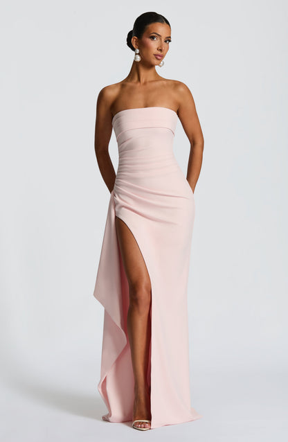 Sophia Blush Maxi Summer Dress