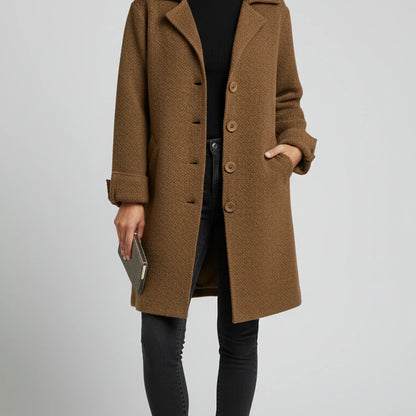 Ladies' Jacket with Collar in Blue - detail view